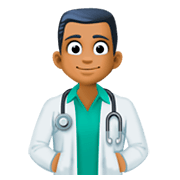 👨🏾‍⚕️ Emoji Arzt: mitteldunkle Hautfarbe Facebook 3.0.