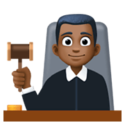 👨🏿‍⚖️ Emoji Juiz: Pele Escura na Facebook 3.0.