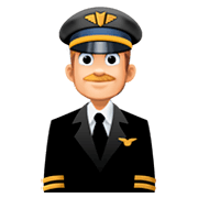 Emoji 👨🏼‍✈️ Pilota Uomo: Carnagione Abbastanza Chiara su Facebook 3.0.