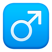 Emoji ♂️ Simbolo Genere Maschile su Facebook 3.0.