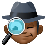 Emoji 🕵🏿‍♂️ Investigatore: Carnagione Scura su Facebook 3.0.