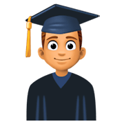 Emoji 👨🏽‍🎓 Studente: Carnagione Olivastra su Facebook 3.0.