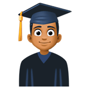 👨🏾‍🎓 Emoji Student: mitteldunkle Hautfarbe Facebook 3.0.