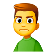 Emoji 🙍‍♂️ Uomo Corrucciato su Facebook 3.0.