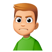 🙍🏼‍♂️ Emoji Hombre Frunciendo El Ceño: Tono De Piel Claro Medio en Facebook 3.0.