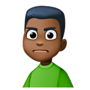 🙍🏿‍♂️ Emoji Hombre Frunciendo El Ceño: Tono De Piel Oscuro en Facebook 3.0.