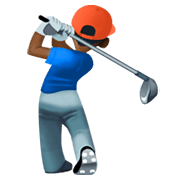 🏌🏿‍♂️ Emoji Hombre Jugando Al Golf: Tono De Piel Oscuro en Facebook 3.0.