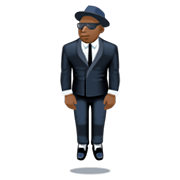 🕴🏿 Emoji schwebender Mann im Anzug: dunkle Hautfarbe Facebook 3.0.