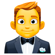 Emoji 🤵 Persona In Smoking su Facebook 3.0.