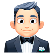 🤵🏻 Emoji Persona Con Esmoquin: Tono De Piel Claro en Facebook 3.0.