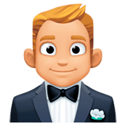🤵🏼 Emoji Person im Smoking: mittelhelle Hautfarbe Facebook 3.0.