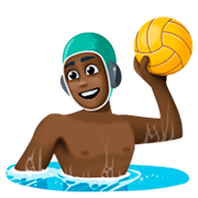 🤽🏿‍♂️ Emoji Wasserballspieler: dunkle Hautfarbe Facebook 3.0.