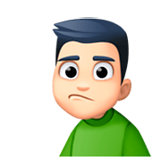Emoji 🙎🏻‍♂️ Uomo Imbronciato: Carnagione Chiara su Facebook 3.0.