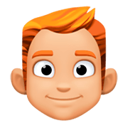 👨🏼‍🦰 Emoji Hombre: Tono De Piel Claro Medio Y Pelo Pelirrojo en Facebook 3.0.