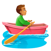 Emoji 🚣🏽‍♂️ Uomo In Barca A Remi: Carnagione Olivastra su Facebook 3.0.