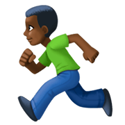 🏃🏿‍♂️ Emoji Hombre Corriendo: Tono De Piel Oscuro en Facebook 3.0.