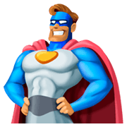 Emoji 🦸🏽‍♂️ Supereroe Uomo: Carnagione Olivastra su Facebook 3.0.