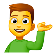 Emoji 💁‍♂️ Uomo Con Suggerimento su Facebook 3.0.