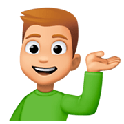 💁🏼‍♂️ Emoji Empleado De Mostrador De Información: Tono De Piel Claro Medio en Facebook 3.0.