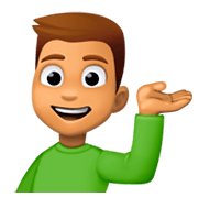Emoji 💁🏽‍♂️ Uomo Con Suggerimento: Carnagione Olivastra su Facebook 3.0.