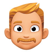 Emoji 👨🏼 Uomo: Carnagione Abbastanza Chiara su Facebook 3.0.