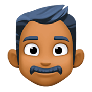 Emoji 👨🏾 Uomo: Carnagione Abbastanza Scura su Facebook 3.0.