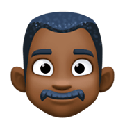 Emoji 👨🏿 Uomo: Carnagione Scura su Facebook 3.0.