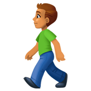 🚶🏽‍♂️ Emoji Hombre Caminando: Tono De Piel Medio en Facebook 3.0.
