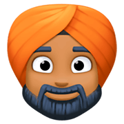 👳🏾‍♂️ Emoji Hombre Con Turbante: Tono De Piel Oscuro Medio en Facebook 3.0.