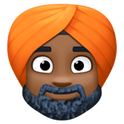 Emoji 👳🏿‍♂️ Uomo Con Turbante: Carnagione Scura su Facebook 3.0.