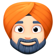👳🏻 Emoji Person mit Turban: helle Hautfarbe Facebook 3.0.