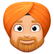 👳🏼 Emoji Persona Con Turbante: Tono De Piel Claro Medio en Facebook 3.0.
