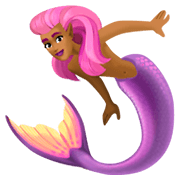 🧜🏾 Emoji Persona Sirena: Tono De Piel Oscuro Medio en Facebook 3.0.
