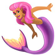Emoji 🧜🏽‍♀️ Sirena Donna: Carnagione Olivastra su Facebook 3.0.