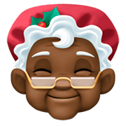 🤶🏿 Emoji Mamãe Noel: Pele Escura na Facebook 3.0.