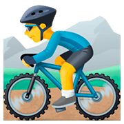 Emoji 🚵 Ciclista Di Mountain Bike su Facebook 3.0.