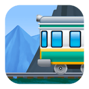 Emoji 🚞 Ferrovia Di Montagna su Facebook 3.0.