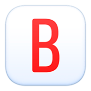 🅱️ Emoji Großbuchstabe B in rotem Quadrat Facebook 3.0.