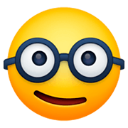 Emoji 🤓 Faccina Nerd su Facebook 3.0.