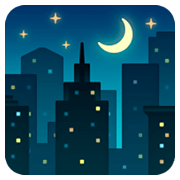Emoji 🌃 Notte Stellata su Facebook 3.0.