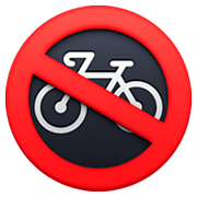 Emoji 🚳 Segnale Di Divieto Di Transito Delle Biciclette su Facebook 3.0.