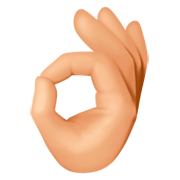 👌🏼 Emoji OK-Zeichen: mittelhelle Hautfarbe Facebook 3.0.