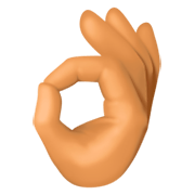 Emoji 👌🏽 Mano Che Fa OK: Carnagione Olivastra su Facebook 3.0.