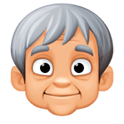 🧓🏼 Emoji älterer Erwachsener: mittelhelle Hautfarbe Facebook 3.0.