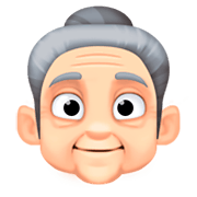 👵🏻 Emoji ältere Frau: helle Hautfarbe Facebook 3.0.