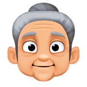 👵🏼 Emoji ältere Frau: mittelhelle Hautfarbe Facebook 3.0.
