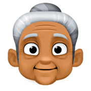 👵🏾 Emoji Anciana: Tono De Piel Oscuro Medio en Facebook 3.0.