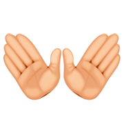 👐🏼 Emoji Manos Abiertas: Tono De Piel Claro Medio en Facebook 3.0.