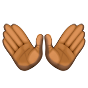 👐🏿 Emoji Mãos Abertas: Pele Escura na Facebook 3.0.