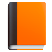 📙 Emoji orangefarbenes Buch Facebook 3.0.